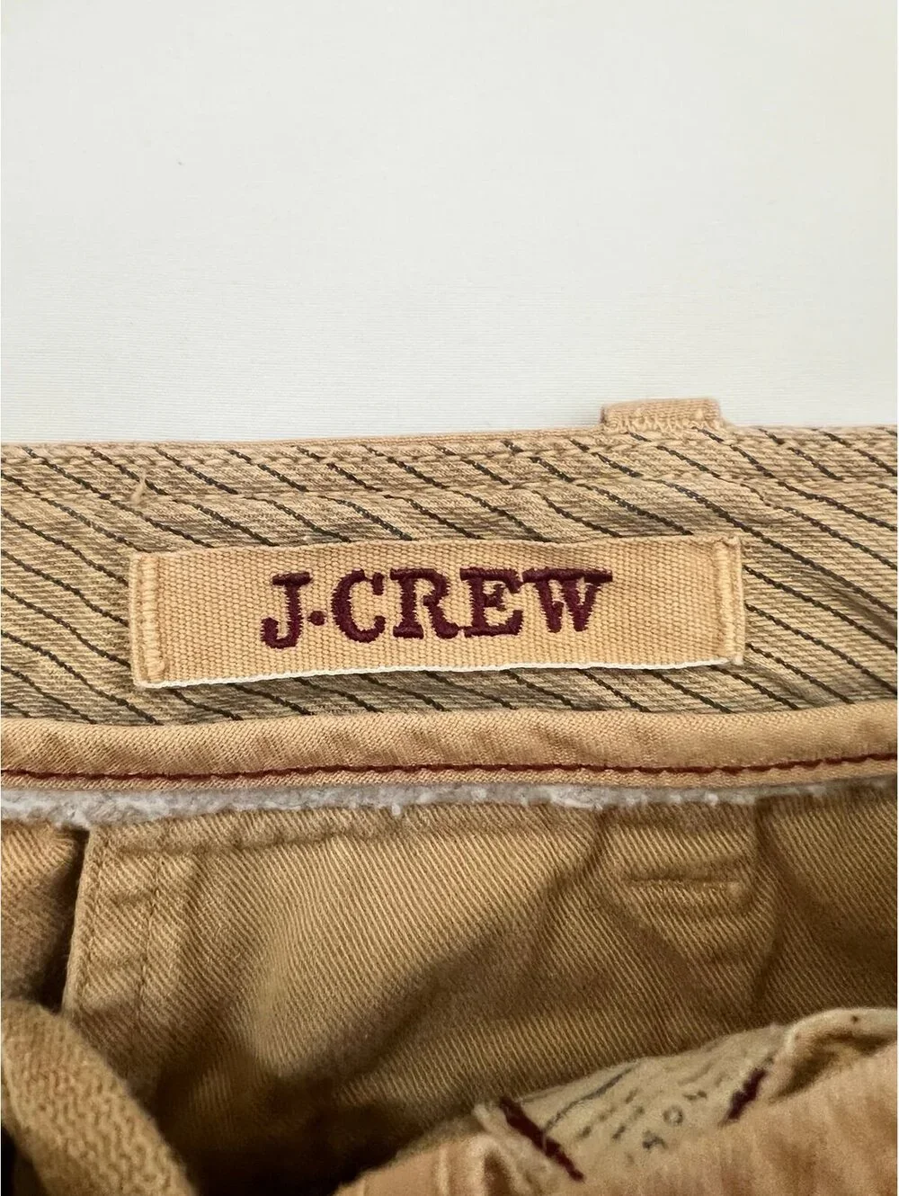 J. Crew men’s size 38W tan flat front chino shorts